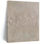 Beige with Textured Impressions "Subtle Terrain" Abstract Painting On Canvas PS1113