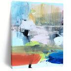 “Colorful Abstract Fusion” - Vibrant Hues in Playful Forms Painting On Canvas DS245