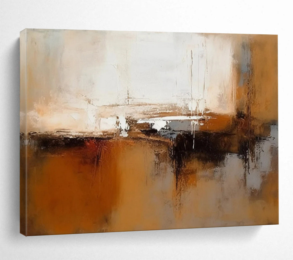 “Soft Earth - Toned Abstraction” - Abstract Oil Painting on Canvas PT1506