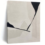 “Black - White Geometric Intersection” - Contemporary Abstract Painting On Canvas PS0147