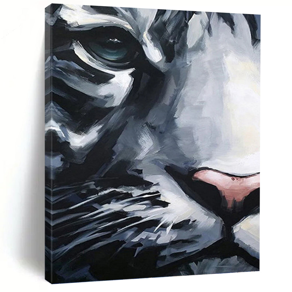 “Expressive Tiger Face” Painting On Canvas PT1454