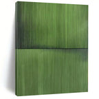 “Solid Green Serenity” - Minimalist Textured Painting On Canvas PS0197