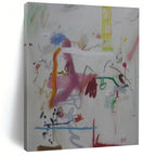 Colorful, Layered Marks "Mixed Media Melody" Abstract Painting On Canvas PS1409