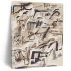 “Brown Abstract Chaos” - Dynamic Strokes in Earthy Tones Painting On Canvas DS143