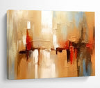 “Warm - Tone Urban Abstract” Abstract Painting On Canvas DKS278