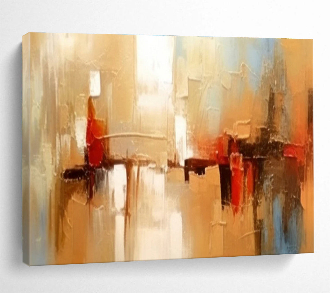 “Warm - Tone Urban Abstract” Abstract Painting On Canvas DKS278