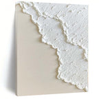 “White Textured Minimalist” - Serene Abstract Painting On Canvas PS0170