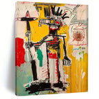 Urban Tribal Figure: Bold Lines & Colors Painting On Canvas DS103