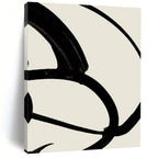 “Black Loops” - Abstract Calligraphy - Inspired Painting On Canvas PT2318