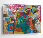 “Color Explosion Abstract” - Expressionist Painting On Canvas PT244