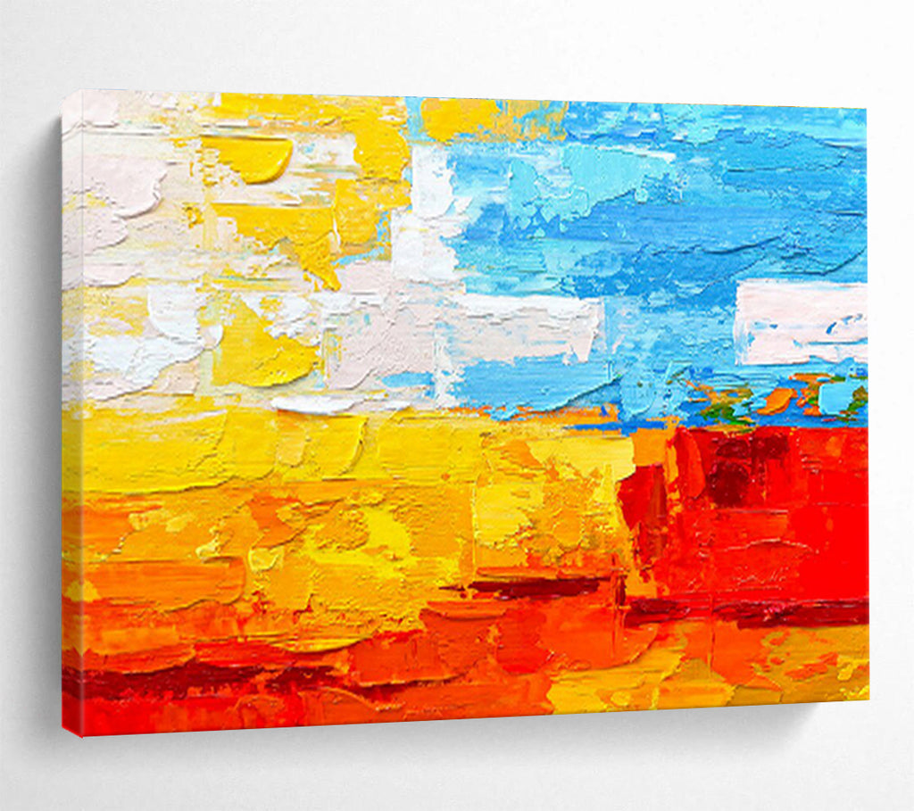 “Pink, Purple, and Blue Abstract Dusk” Abstract Painting On Canvas DKS270