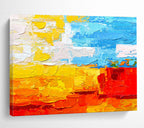 “Pink, Purple, and Blue Abstract Dusk” Abstract Painting On Canvas DKS270