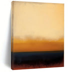 Beige, Orange, Blue with Horizontal Gradients "Desert Dusk" Abstract Painting On Canvas PS1190