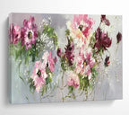 “Pink - Purple Floral Bouquet” - Impressionist Floral - Painting On Canvas PT1764