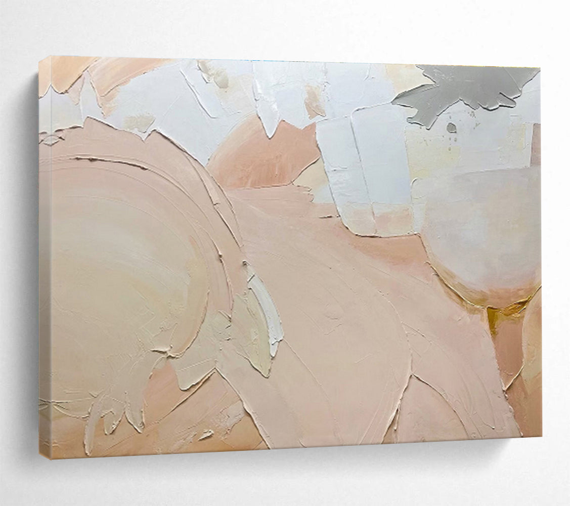 “Textured Blush Tones” Abstract Painting On Canvas DKS186