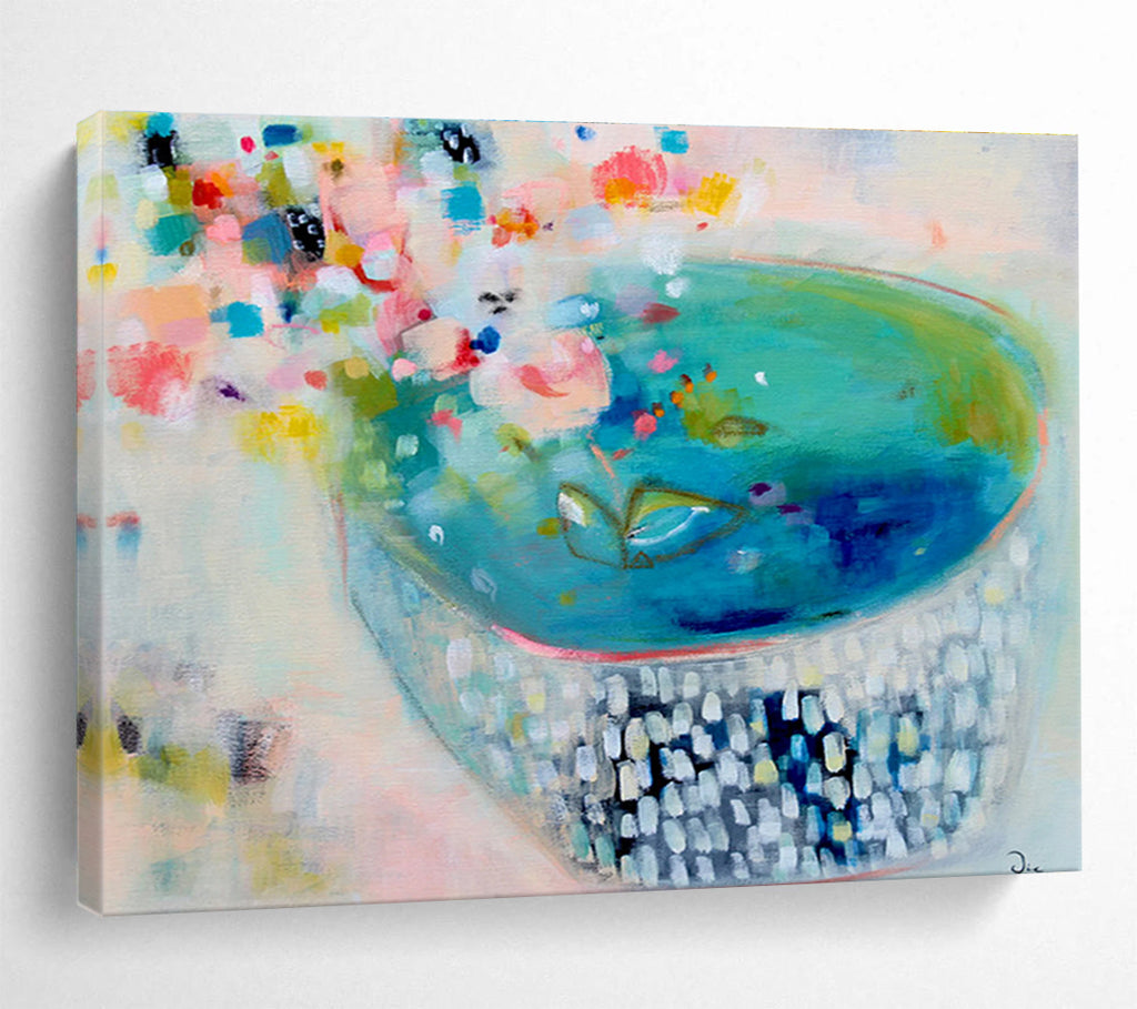 Colorful Floral - Inspired Abstract Painting On Canvas DKS062