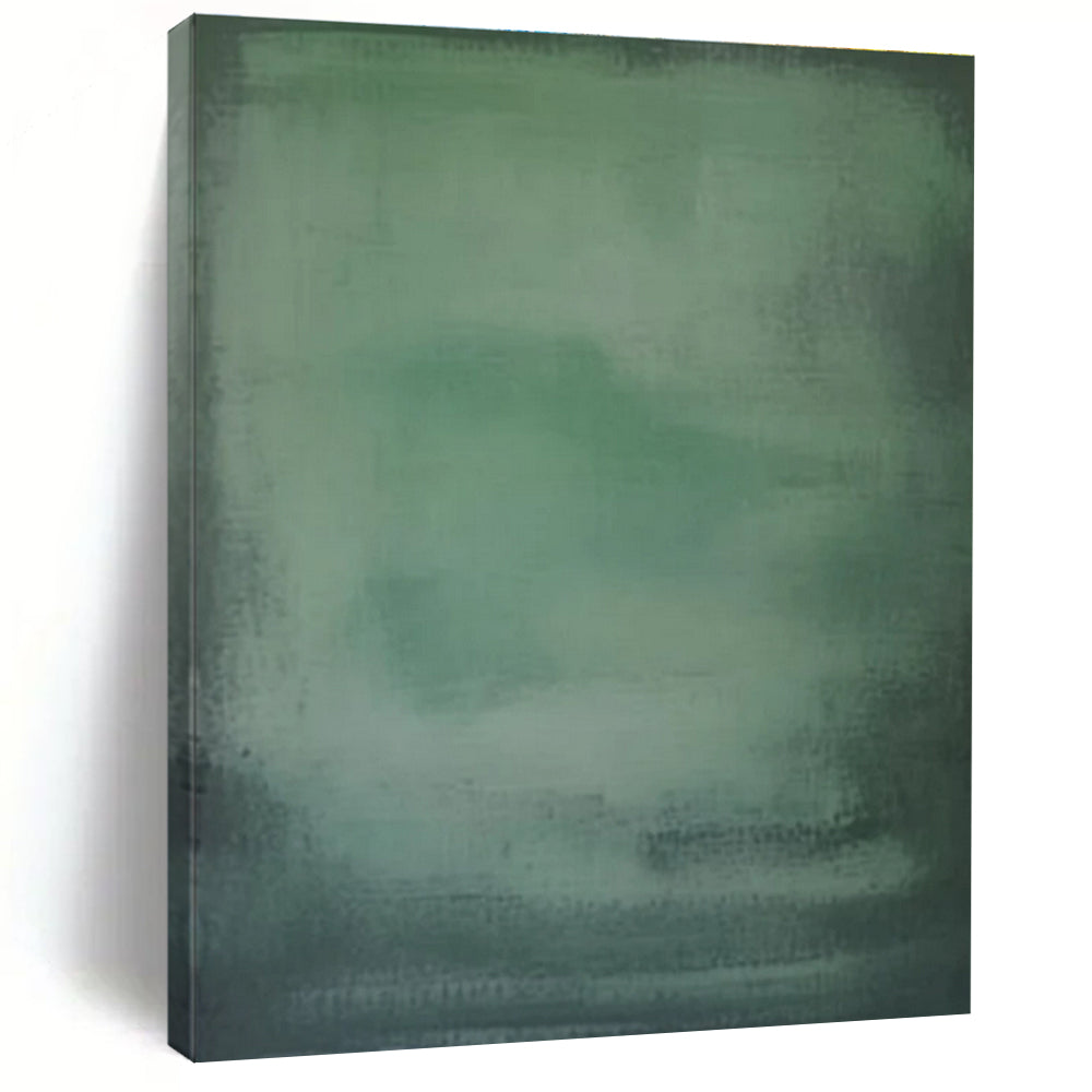 Green, Light Green with Subtle Gradients "Muted Calm" Abstract Painting On Canvas PS1465
