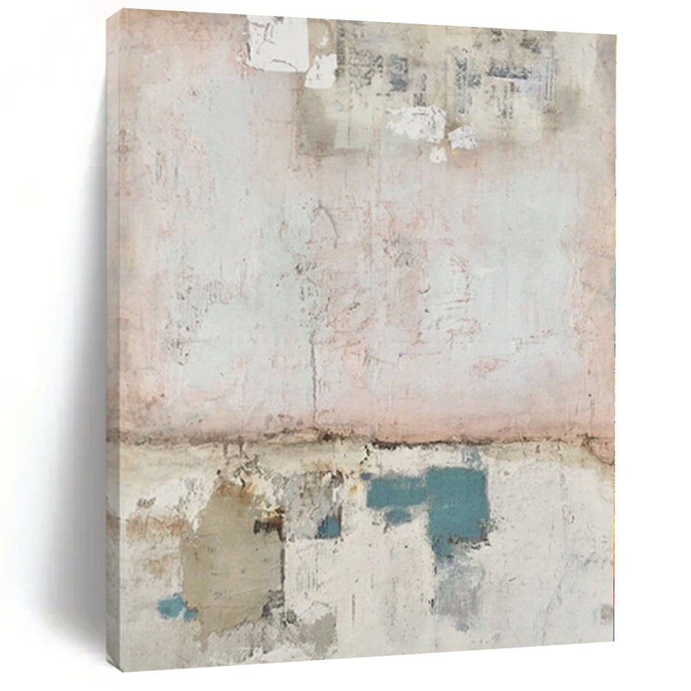 “Pastel - Toned Abstract” - Delicate Abstract Painting On Canvas PS0109