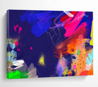 “Neon - Dark Abstract Explosion” Abstract Painting On Canvas DKS202