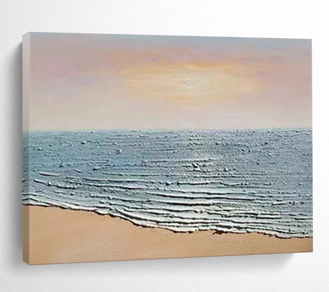 “Textured Seashore” - Impasto Beach Painting On Canvas PT184