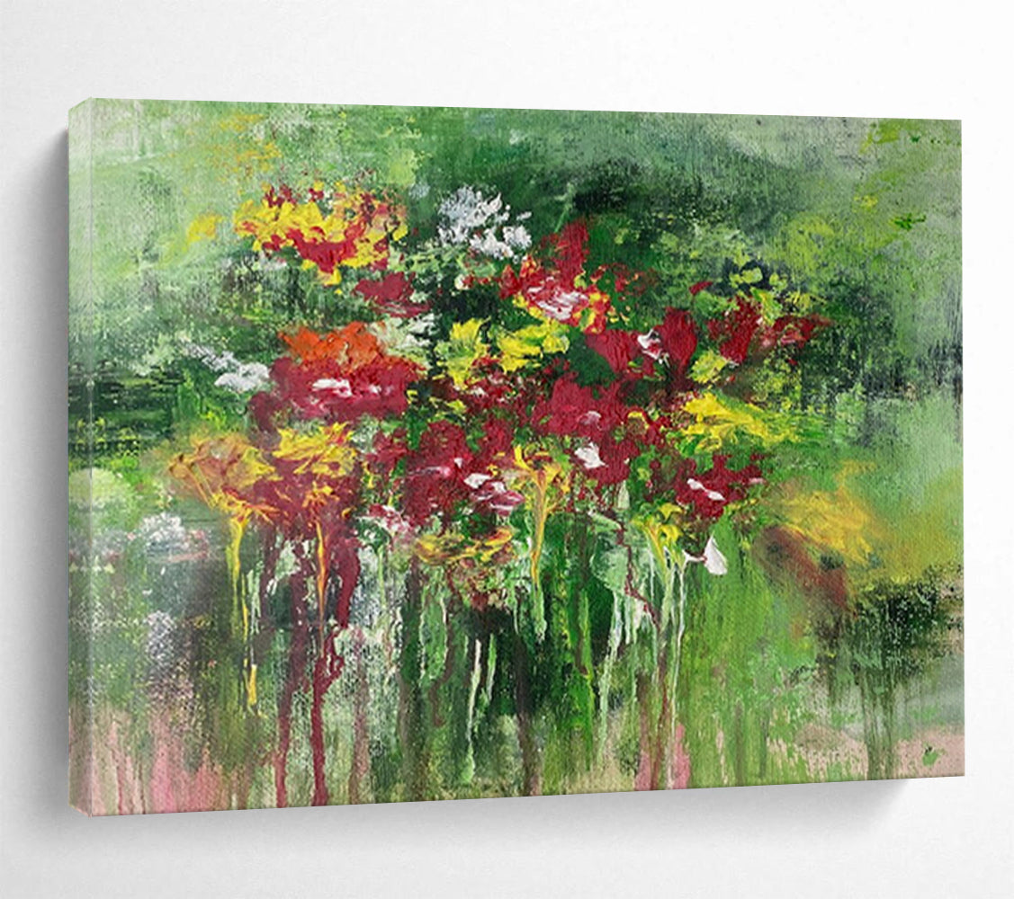 Impressionistic Floral Abstract Painting On Canvas DKS014