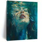 Submerged Serenity, Impressionistic Portrait, Sargent - Inspired, Painting On Canvas PT2121