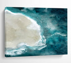 “Aerial View of Island and Turquoise Sea” - Photorealistic Landscape Painting On Canvas PT125