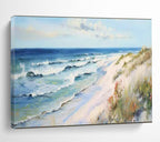 “Blue Seas & Sandy Shores” - Impressionist Seaside - Painting On Canvas PT1697