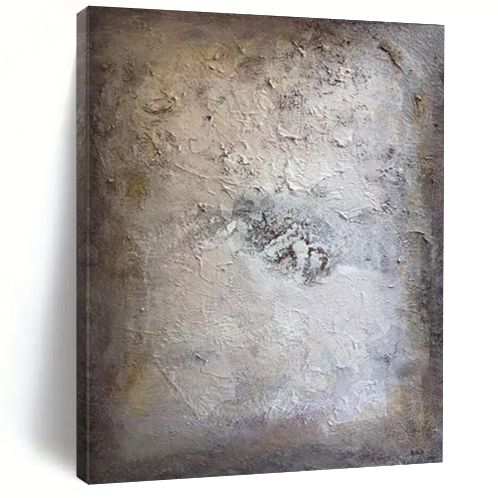 “Neutral Textured Abstract” - Subtle Marks on a Muted Base Painting On Canvas DS258