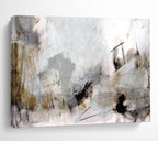 “Soft Gray and Brown Abstract Landscape” - Ethereal Abstract Painting On Canvas PT135