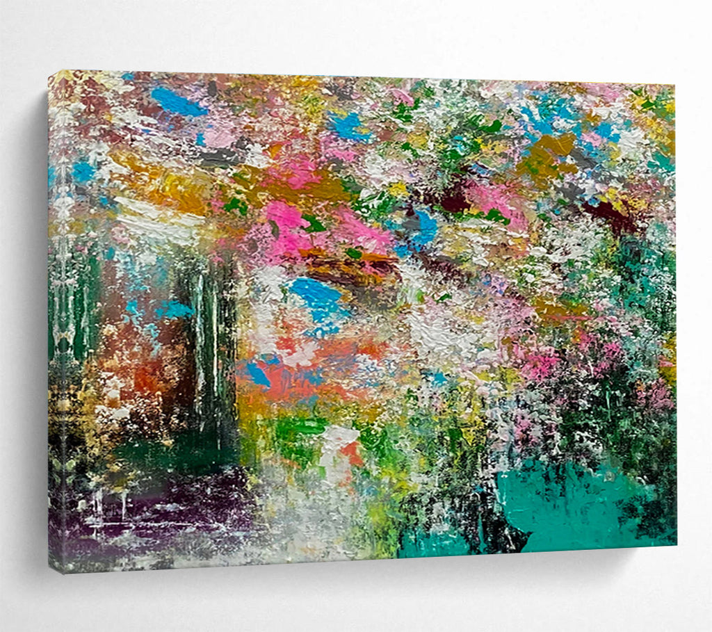 “Vibrant Color - Explosion Abstract” - Textured Oil Painting on Canvas DKS919