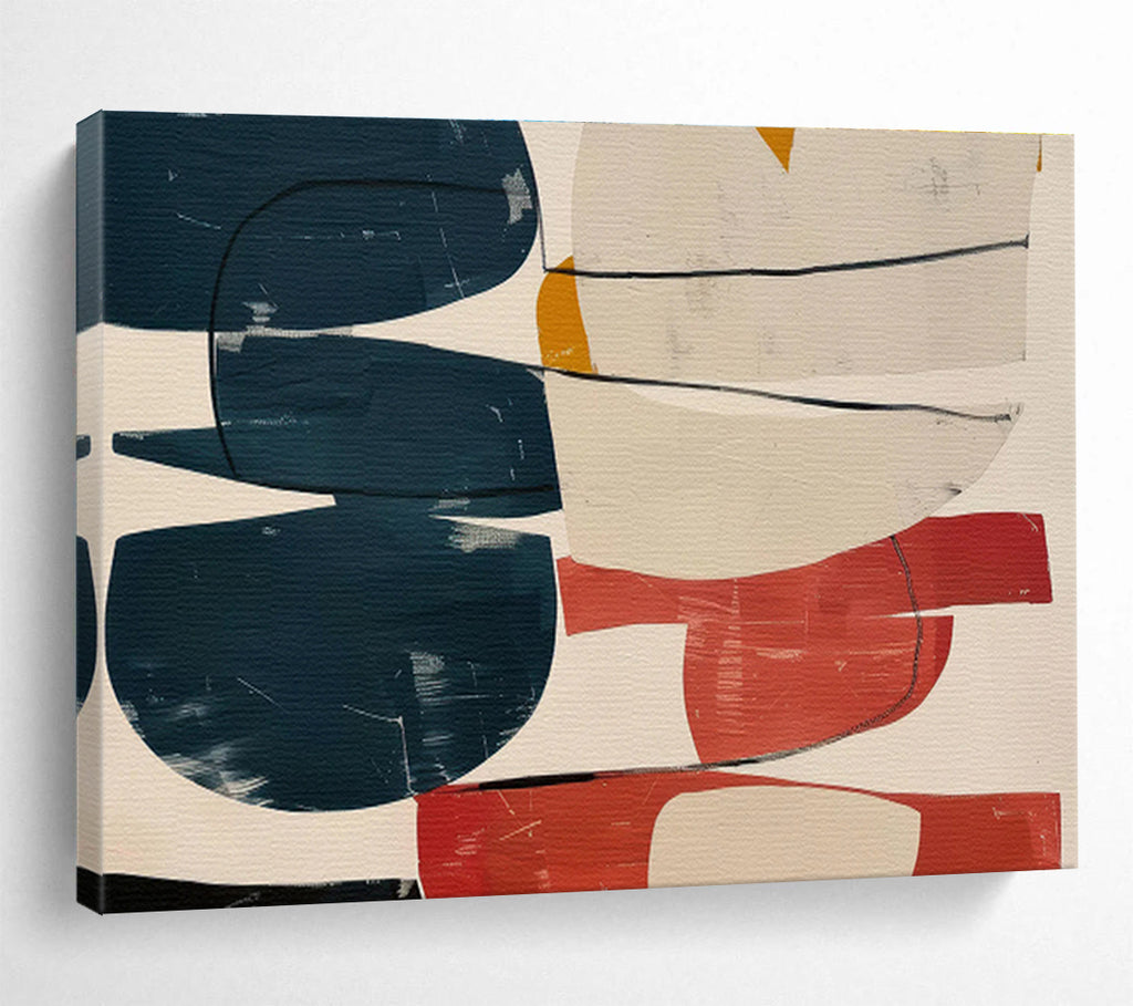 “Colorful Geometric Abstract Cluster” - Abstract Painting on Canvas, Great for Family Room & Creative Space DKS590