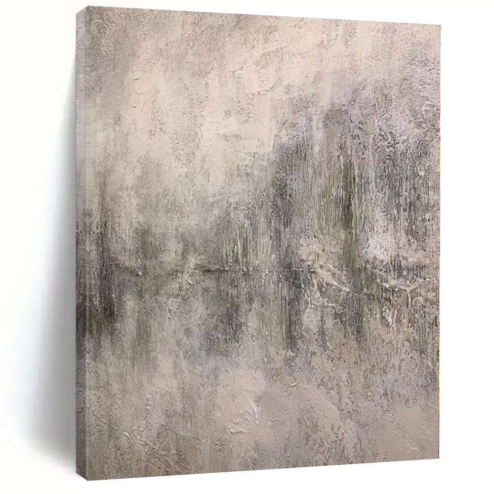 “Gray Textured Abstract” - Subtle Abstract Painting On Canvas PS0110