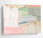 “Pastel Geometric Mix” - Modern Abstract Painting On Canvas DKS412