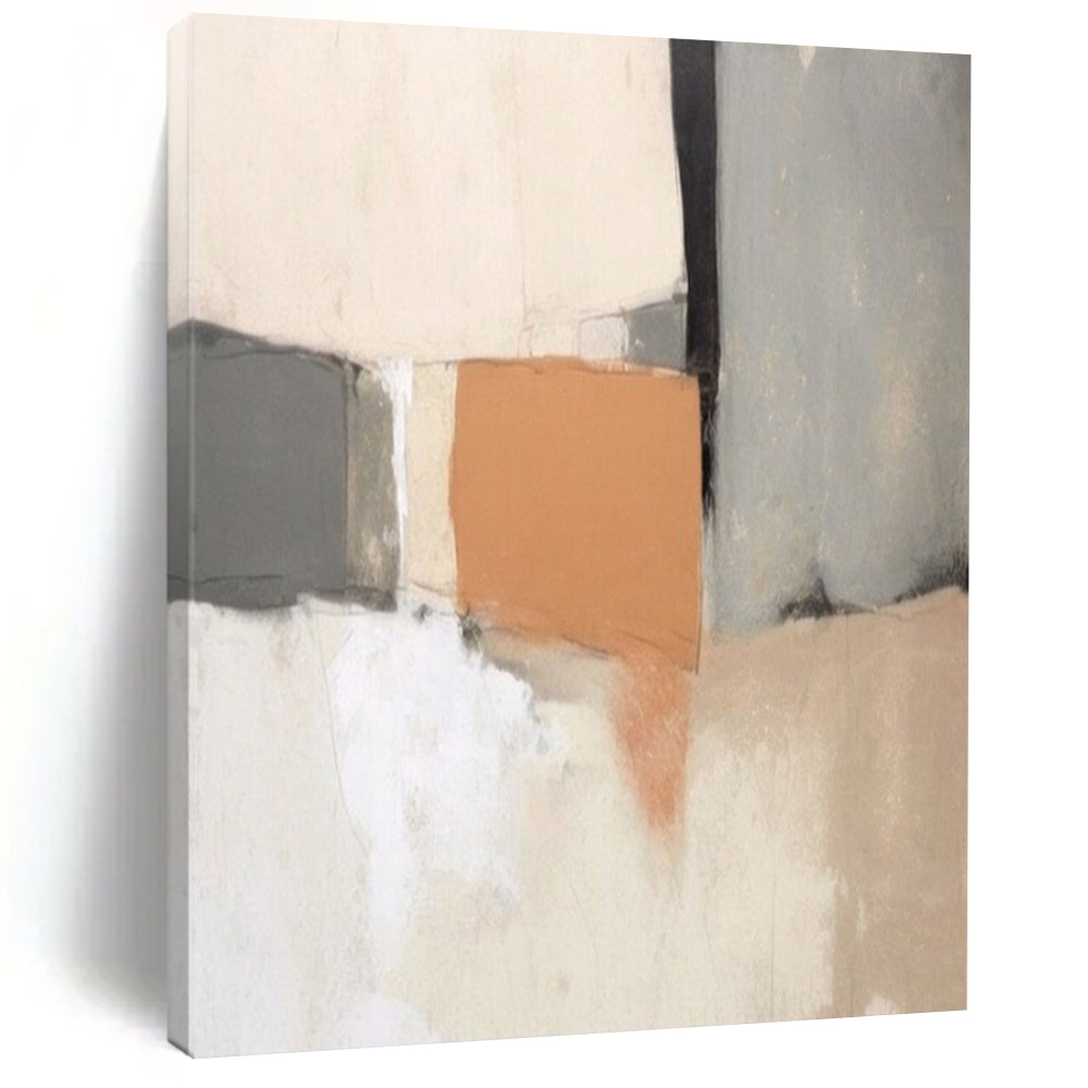 Muted Tones, "Soft Geometry" – Abstract Geometric Painting On Canvas PS1040