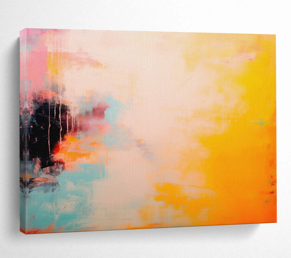 “Soft Pastels & Blurred Bounds” - Abstract Color Field - Inspired Painting On Canvas PT1681