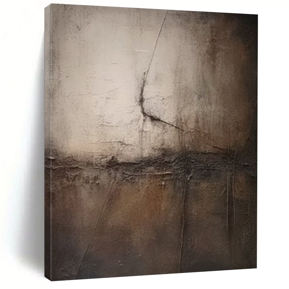 “Dark Textured Abstract” - Moody Abstract Painting On Canvas DS357