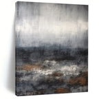 “Grey - Toned Abstract Landscape” - Moody Landscape - Inspired Painting On Canvas DS368