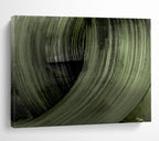 “Dark Green Swirling Abstract” - Expressive Abstract Painting On Canvas PT123