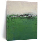 “Vast Green Field Abstract” - Impressionist Abstract Painting On Canvas PT1207