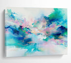 “Dreamy Color Clouds” - Fluid Abstract Painting On Canvas DKS486