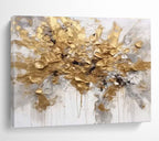 Golden Burst - Abstract Acrylic Painting, Fit for Studio & Gallery Wall DKS678