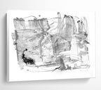 “Black and White Abstract Textures” - Abstract Expressionist - Painting On Canvas PT1788