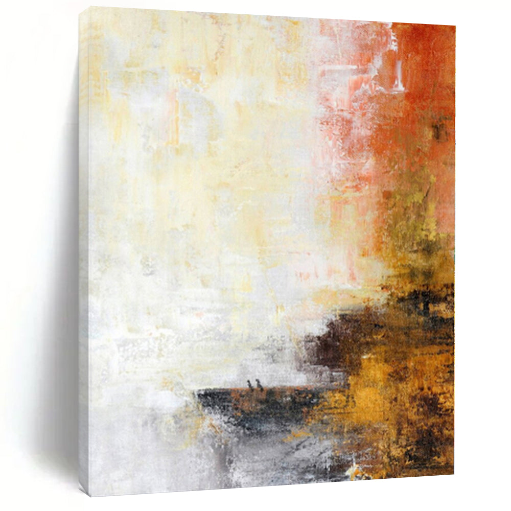 “Warm Tones Abstract” - Minimalist Abstract Painting On Canvas PS0066