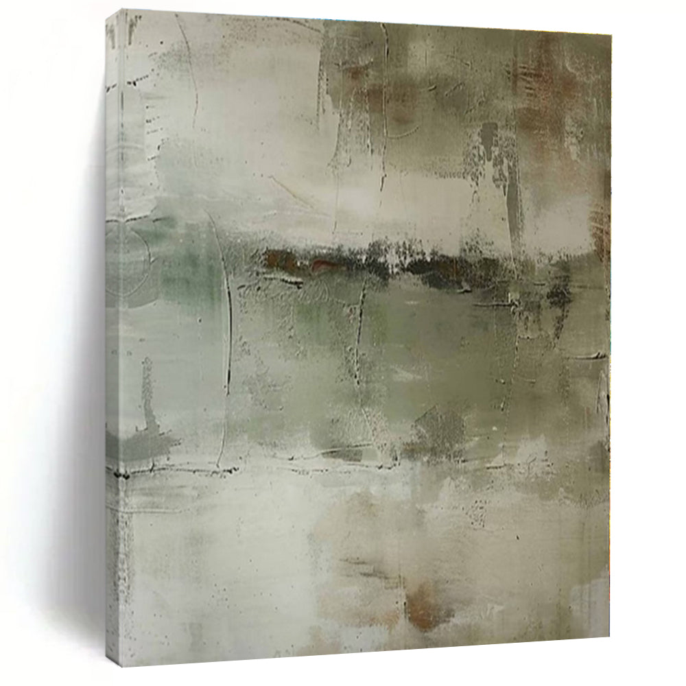 Muted Tones with Subtle Textures "Quiet Memories" Abstract Painting On Canvas PS1357