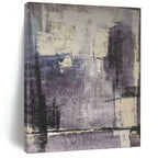 “Purple - Toned Abstract” - Moody Abstract Painting On Canvas PS0106