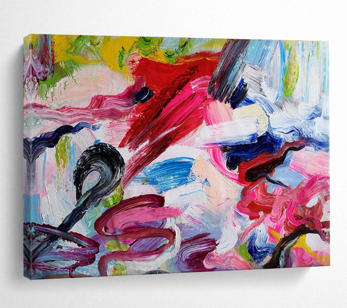 “Vibrant Color Chaos” Abstract Painting On Canvas DKS297