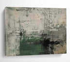 Grey and Green Abstract Layers Abstract Expressionist Painting On Canvas DKS151