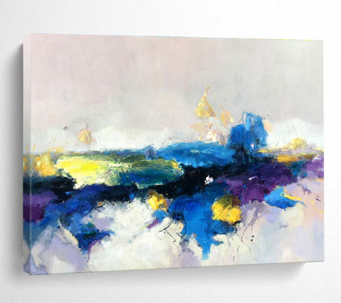 “Colorful Abstract Landscape” - Abstract Painting On Canvas DKS531