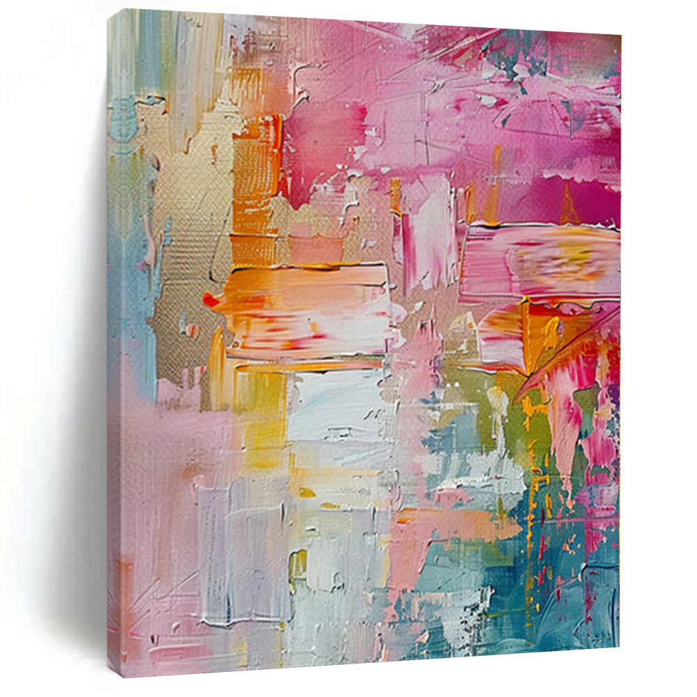 “Pink - Colorful Abstract” - Expressive Abstract Painting On Canvas PS0089